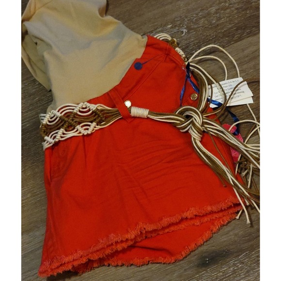 NWT Maternity Cut Off Shorts by WallFlower. Size Large. Coral. Belt included! - Picture 8 of 8